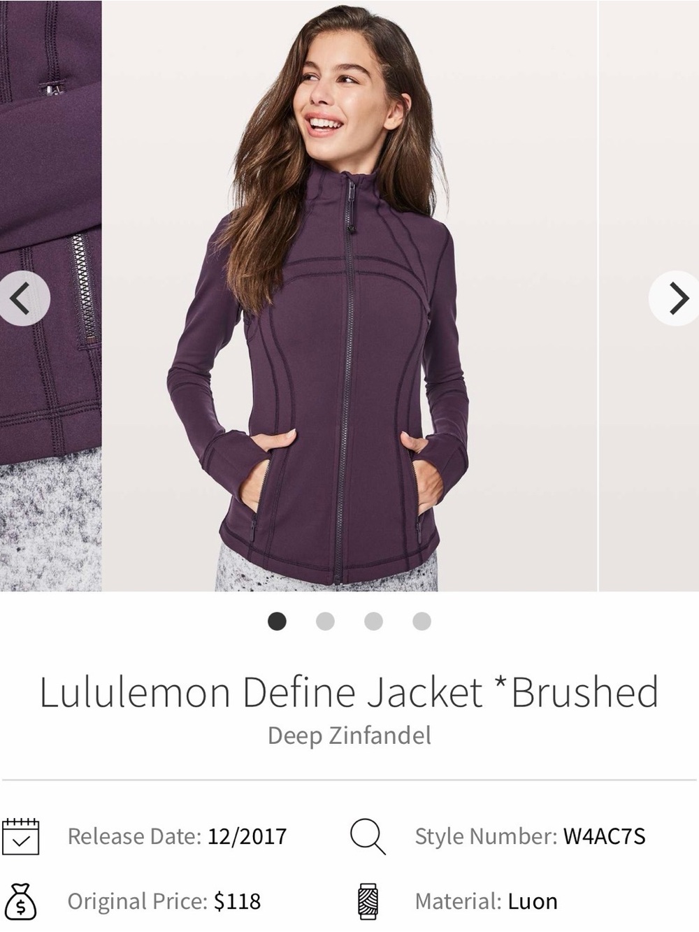 Lululemon Define Jacket - Deep Zinfandel
